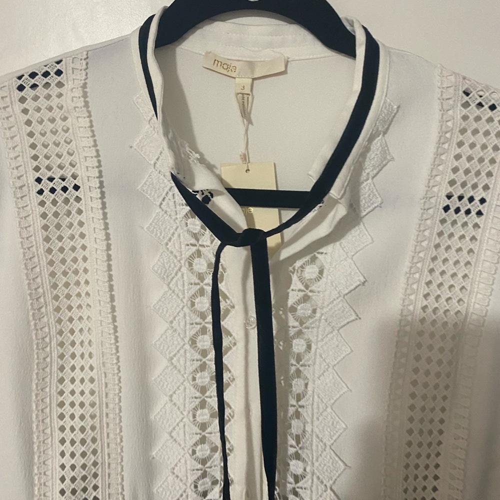 Maje black and white dress brand new with tag